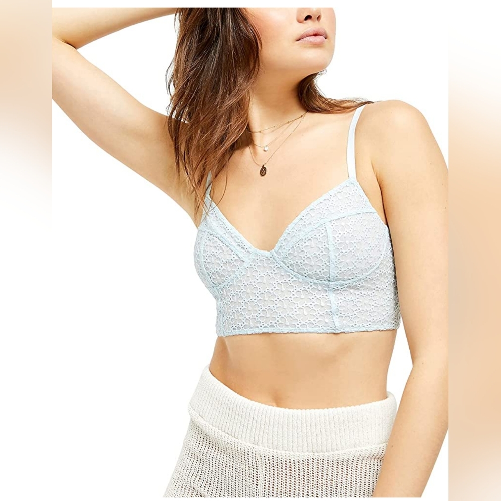 Free People floral mesh bralette